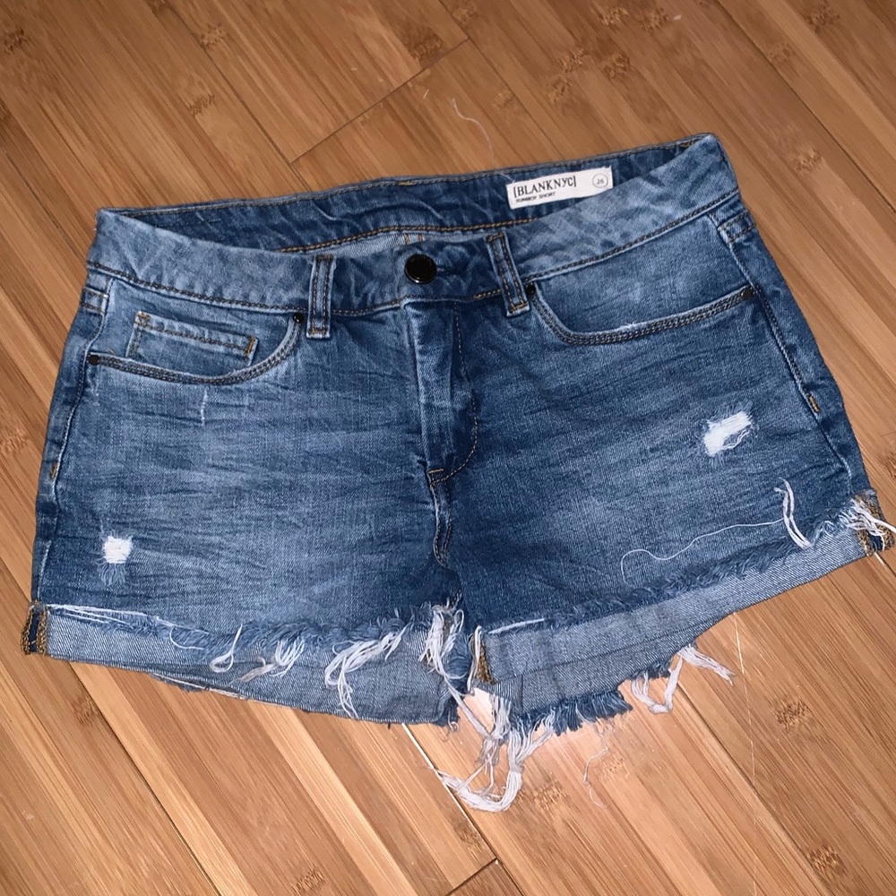 Blank NYC distressed denim shorts